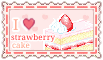 I love strawberry cake stamp