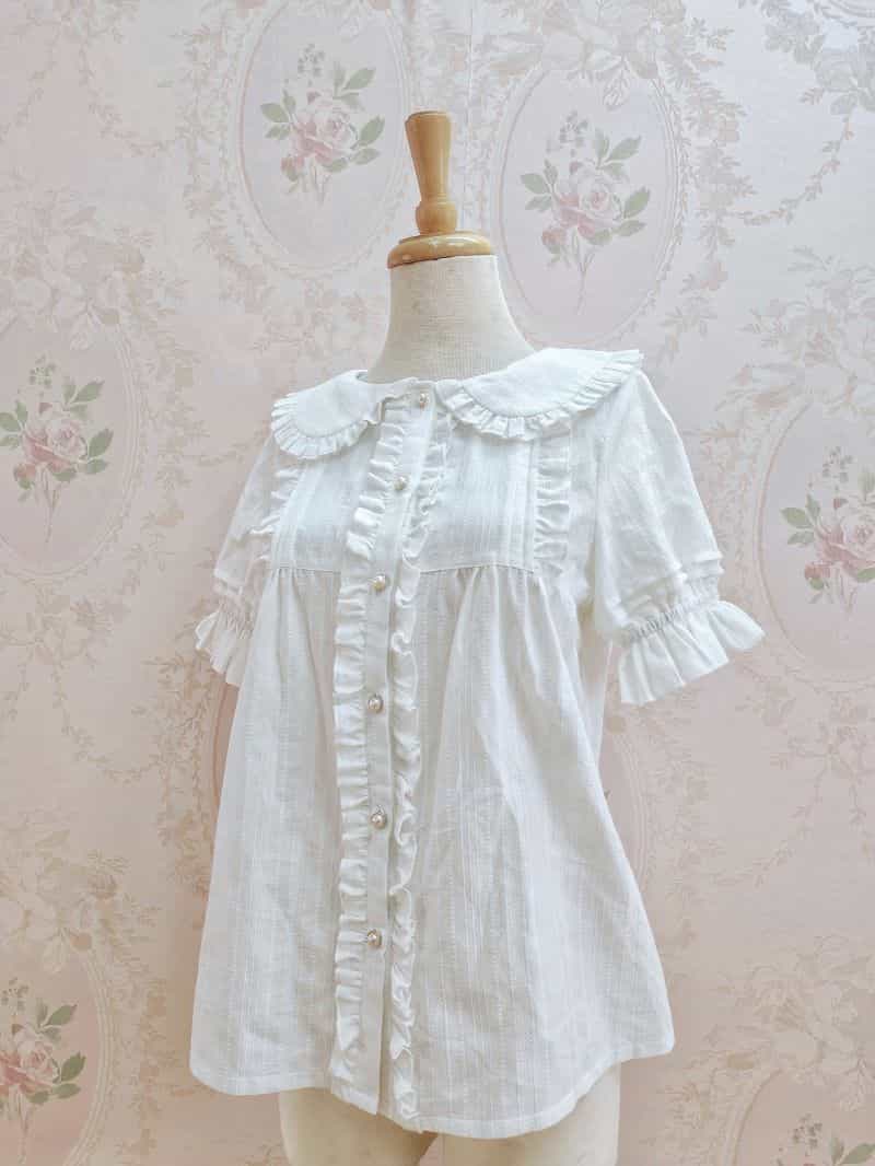 Short Sleeve Cotton Blouse