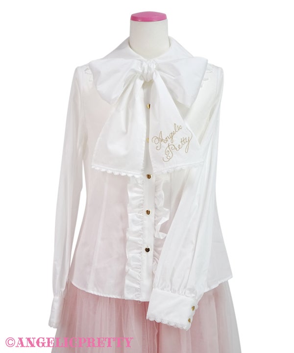 Logo Embroidery Bowtie Blouse (2023)