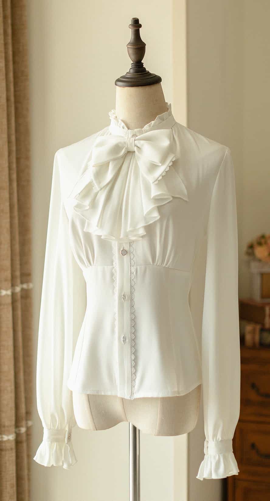 Jabot Long Sleeve Blouse
